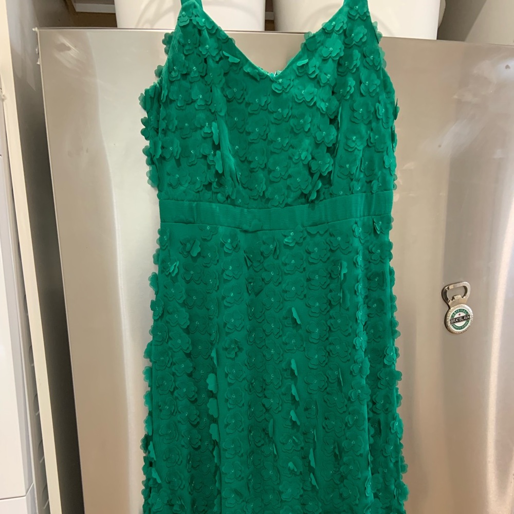 Anthropologie MIDI Length green dress